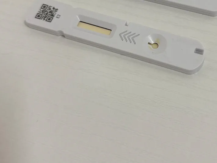Casset amb etiqueta E2 sobre una taula de laboratori.